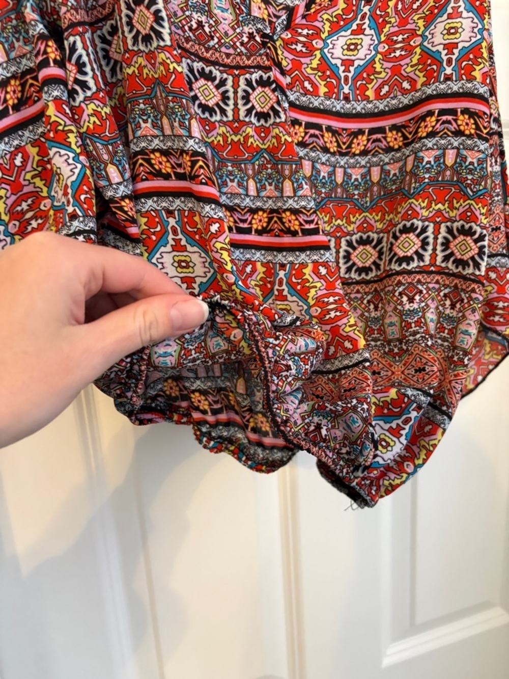 True Light Tribal Cold Shoulder Festive Tank Top Women’s Medium Aztec Boho - Picture 4 of 6